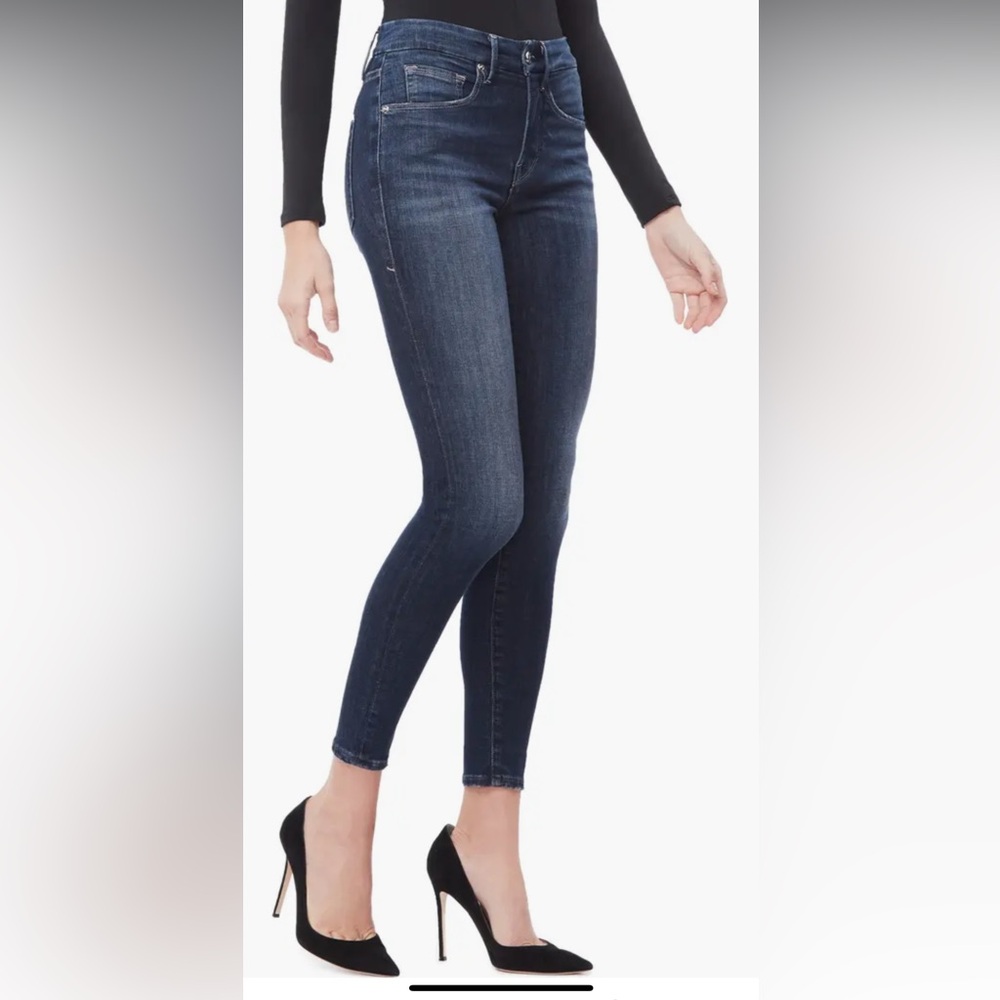 Good American Good Leg Crop Jeans 8 29 High Rise Skinny Ankle